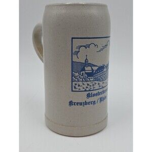 Vintage German Beer Stein Mug 1L Klosterbrauerei Hoernberg Stoneware Tankard